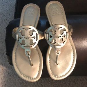 Tory Burch Miller sandal in light gold